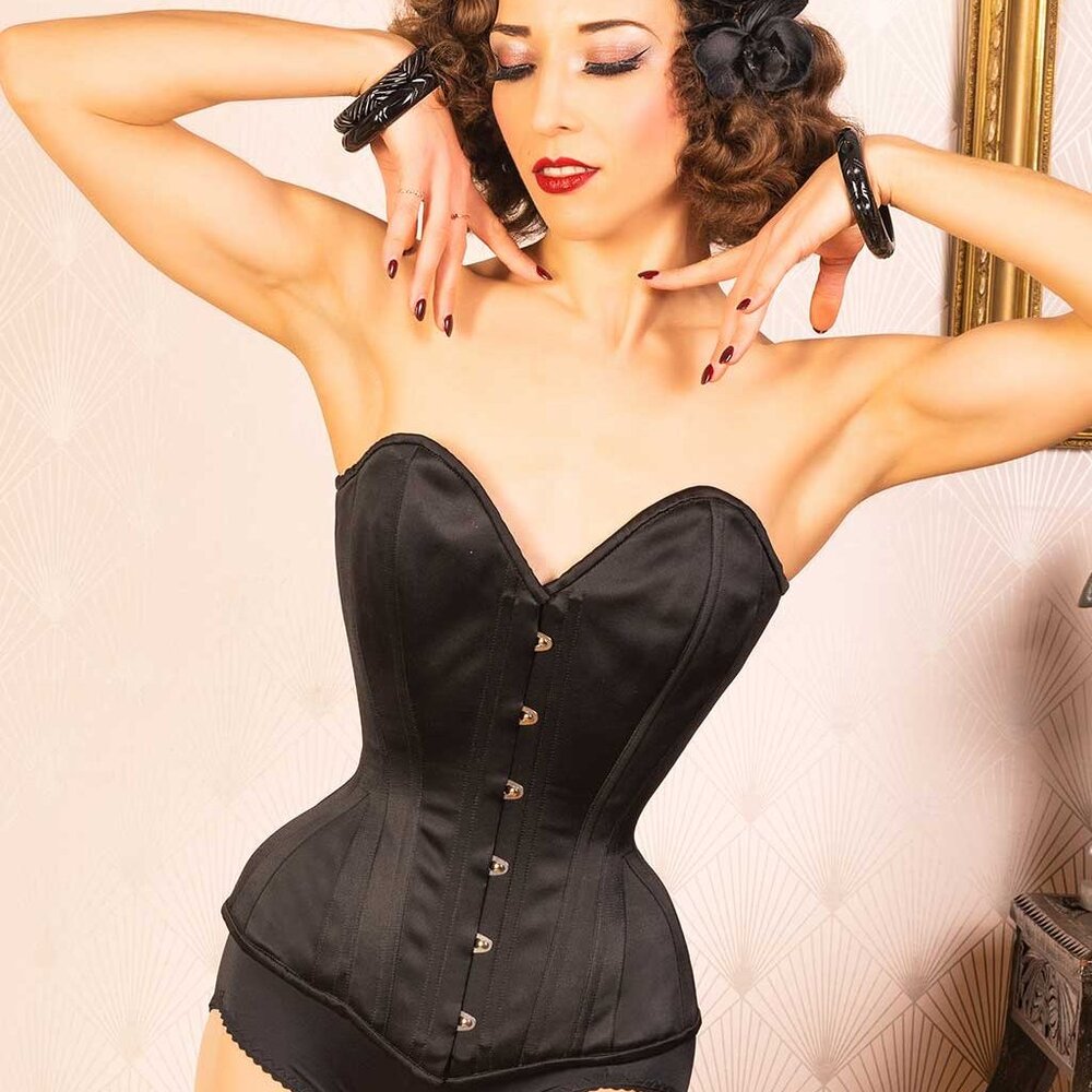 What Katie Did Black Overbust Corset 32"